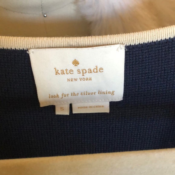 Kate spade navy cream dress - Picture 4 of 6